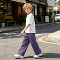 thumbnail image 5 of CONZONE Kids Boys Uniform Sweatpants Wide Leg Sweat Pants for Child Elastic Waist Back To School Athletic Jogger Pants with Pockets, 5 of 6