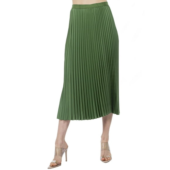 Falda plisada verde