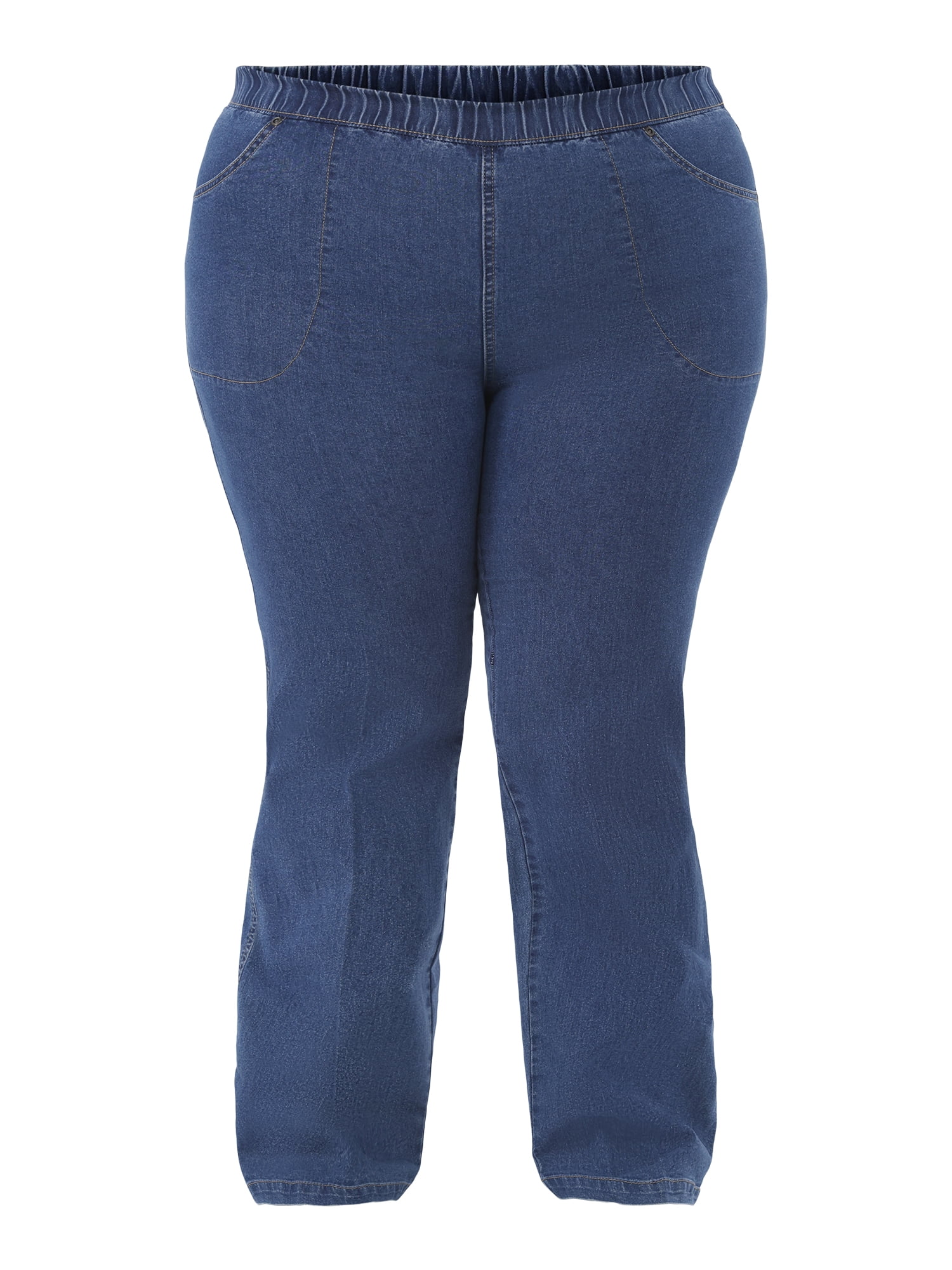 JMS Just My Size by Hanes Women's Plus Size 4 Pocket Bootcut Jeans, Single and 2-Pack
