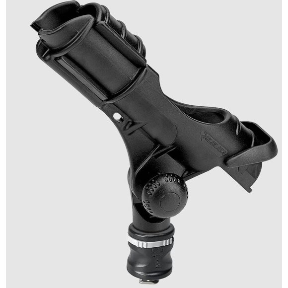 Railblaza Support de Canne à Pêche 08-0085-11 Support de Canne II; Montage sur Rail; Tient une Canne; Rotation Verticale à 360 Degrés/90 Degrés; Compatible avec Moulinets de Lancer d'Appâts/cannelage/offshore/fly; Noir