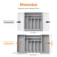 thumbnail image 3 of Organizador de cajones para cubiertos Lifewit, ampliable, gris, grande, 3 of 9