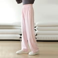 thumbnail image 4 of Girls Lightweight Baggy Pants Straight Wide Leg Pants Elastic Waist Flowy Pants with Pockets 4-14Y, 4 of 7