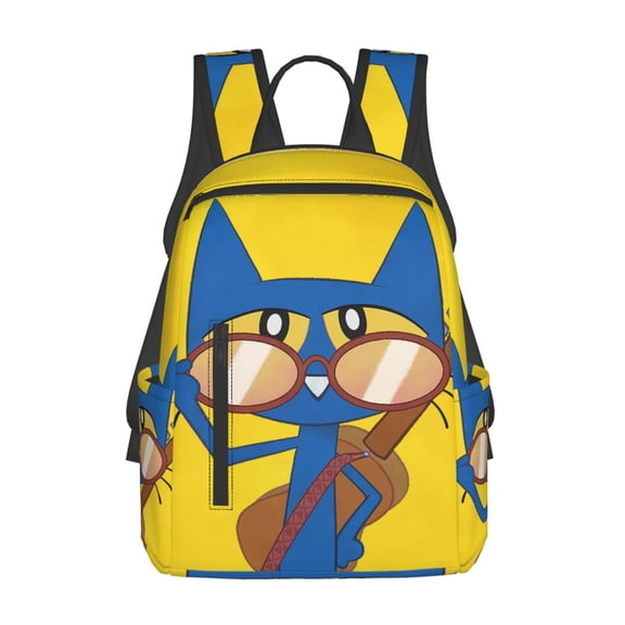 Pete the Cat Casual Backpacks Lightweight Backpack Shoulder Bag Camping Travel Daypack