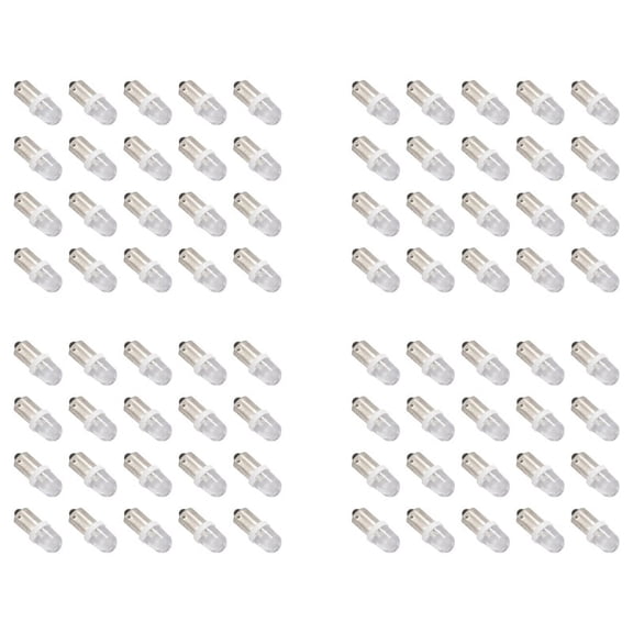 80Pcs BA9S 1895 H6W 53 57 Bayonet LED Light Bulbs for Car Map Lamp 12V White,80 x bulb,Silver