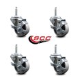thumbnail image 2 of 3 Inch Semi Steel Wheel Swivel 3/4 Inch Threaded Stem Caster Set with Brake SCC, 2 of 2