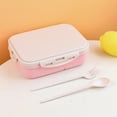 thumbnail image 2 of Bento Box 3 Compartments Durable Buckle Leak Proof Shock-proof Anti-slip Food-holder Bento Lunch Box, 2 of 10
