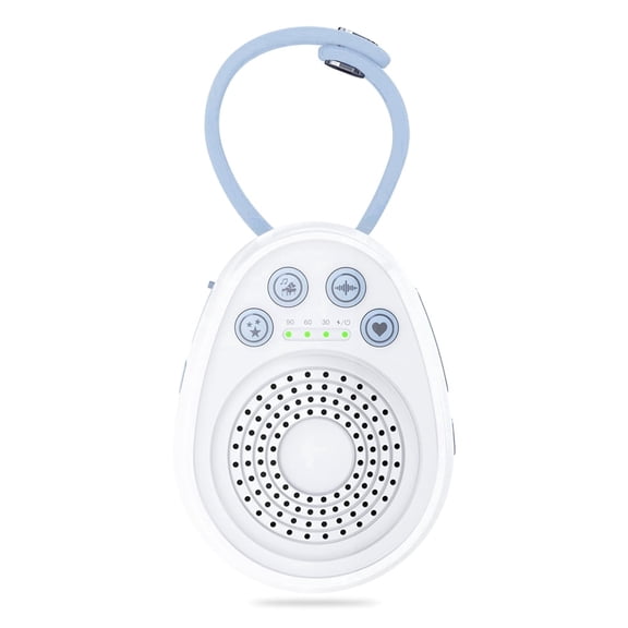 White Noise Machine for Baby Sleep with 20 Soothing Tracks, 4 Sound Types, Portable Sleep Aid for Infants, Rechargeable Battery, 30/60/90min Timer, Child Lock, Volume Memory for Travel Use