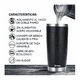 thumbnail image 3 of Vaso Térmico Bloosom  Portátil De Acero Inoxidable 20oz Con Calor/frí Negro, 3 of 4