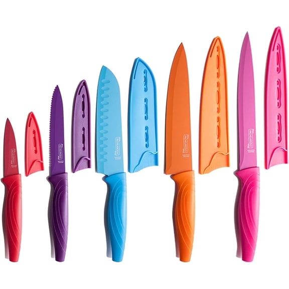 MICHELANGELO Knife Set Multicolor Sharp Stainless Steel 10-Piece