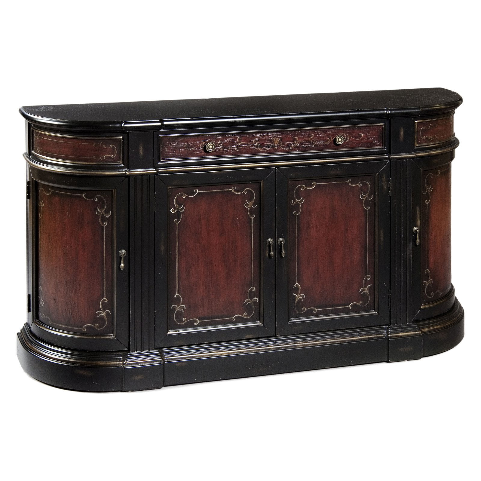 Ski Hand Painted Es Credenza