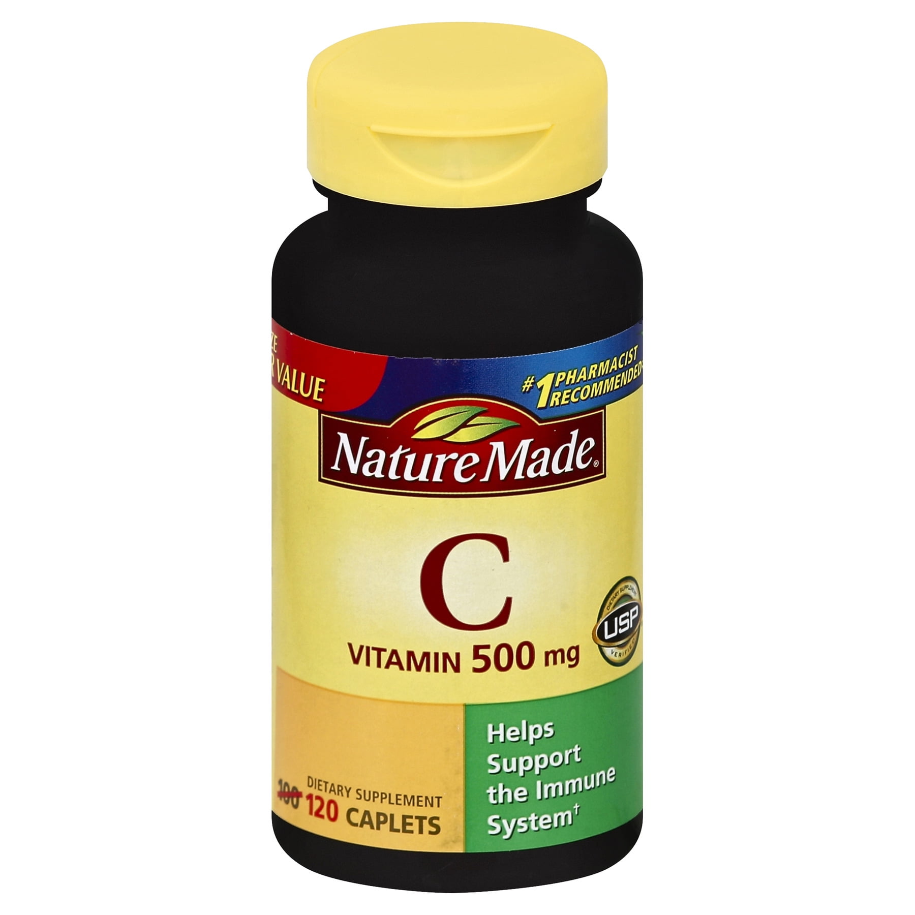NATURE MADE Vitamin C, 500 mg, Caplets, 120.0 CT