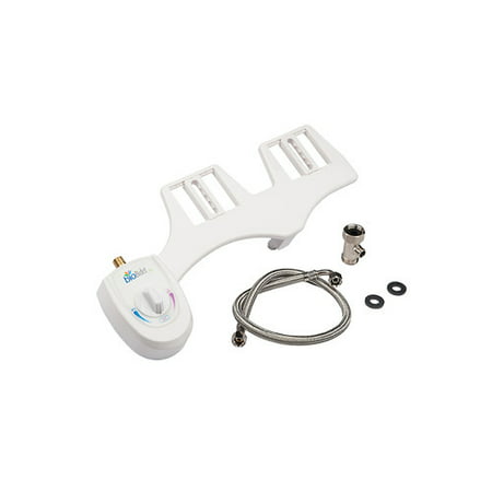 Bio Bidet A3 Fresh Water Non-Electric Bidet Attachment with Self-Cleaning Nozzle, Solid Brass Valve Assembly and Swivel Metal Hose