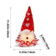 thumbnail image 3 of Valentine's Day Lighted Valentines Gnome Doll Handmade Swedish Light Up Sparkling Hat Battery Operated Tabletop Decor Holiday Gift Red, 3 of 6