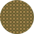 thumbnail image 1 of Ahgly Company Tapis Rond Lavable en Machine Intérieur Transitionnel Marron, 6 Pieds Rond, 1 of 7