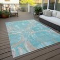 thumbnail image 6 of Addison Rugs Chantille Indoor/Outdoor Transitional Geometric Teal Washable Rectangle Rug, 3' x 5', 6 of 6