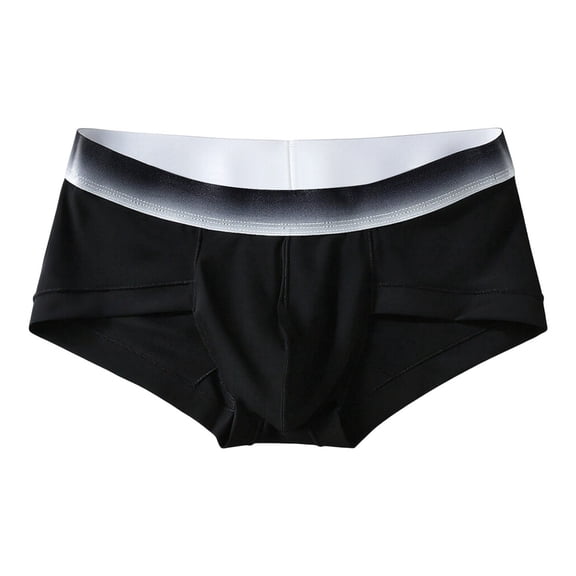 Luvior Men’s Ice Silk Mesh Briefs – Breathable Low Rise Underwear with U‑Pouch, Summer Cool Thin Triangle Black XXXL