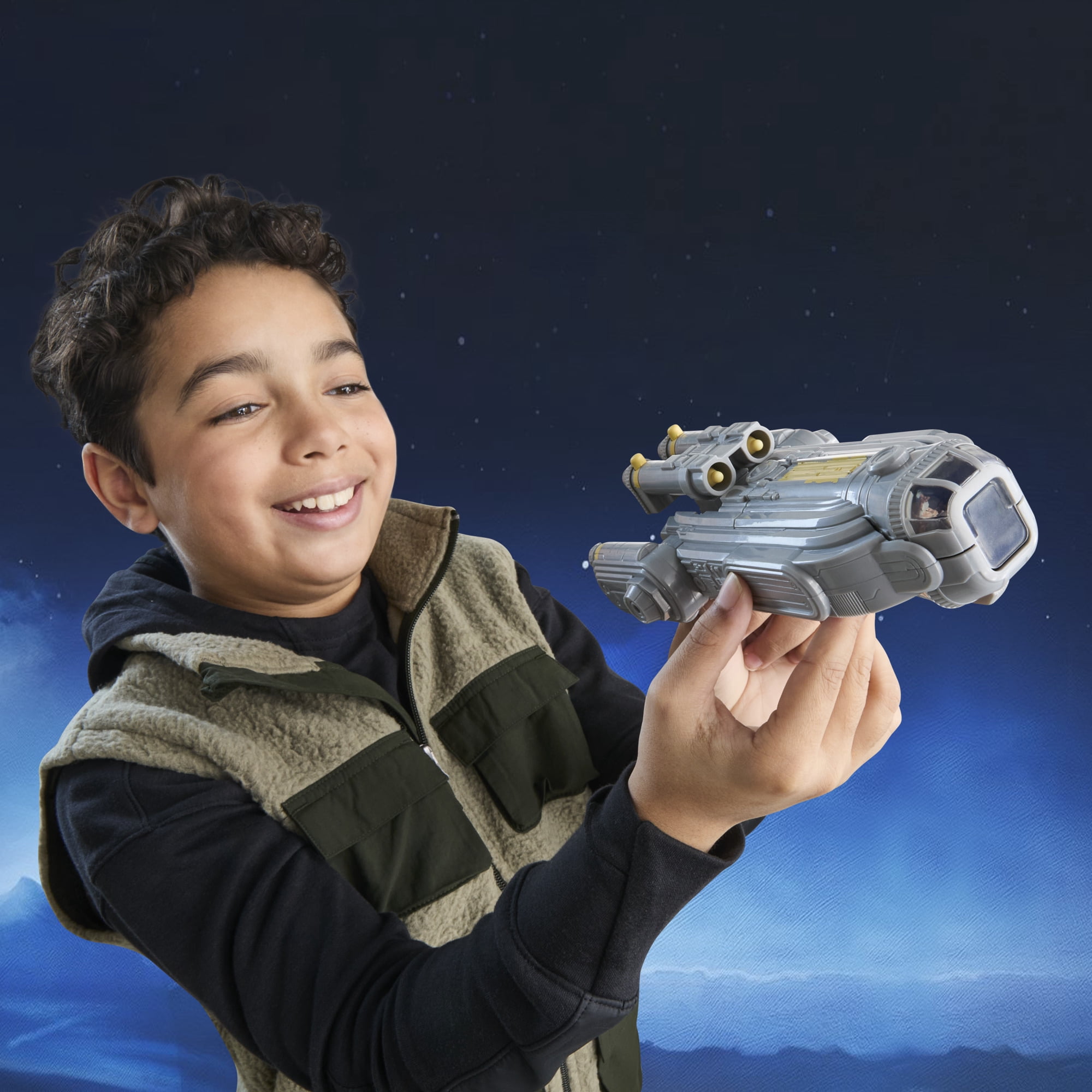 Star Wars ActionVerse Grogu et vaisseau stellaire des Anzellans