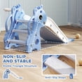 thumbnail image 6 of Qaba 3-in-1 Toddler Slide, Kids Slide with Climber, Basketball Hoop and Ball, Giraffe Shape Freestanding Playset for Indoor Kids 1-3 Years, Blue, 6 of 9