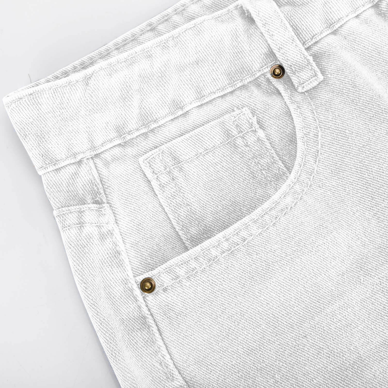  ABZEKH Jeans for Women - High Waist Slant Pocket