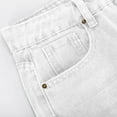 thumbnail image 6 of HAPIMO Wide Leg Jeans Denim Pants for Women Retro Solid Color Mid Rise Zipper Trousers Leisure Relaxed Workout Trendy Clothes White L, 6 of 6