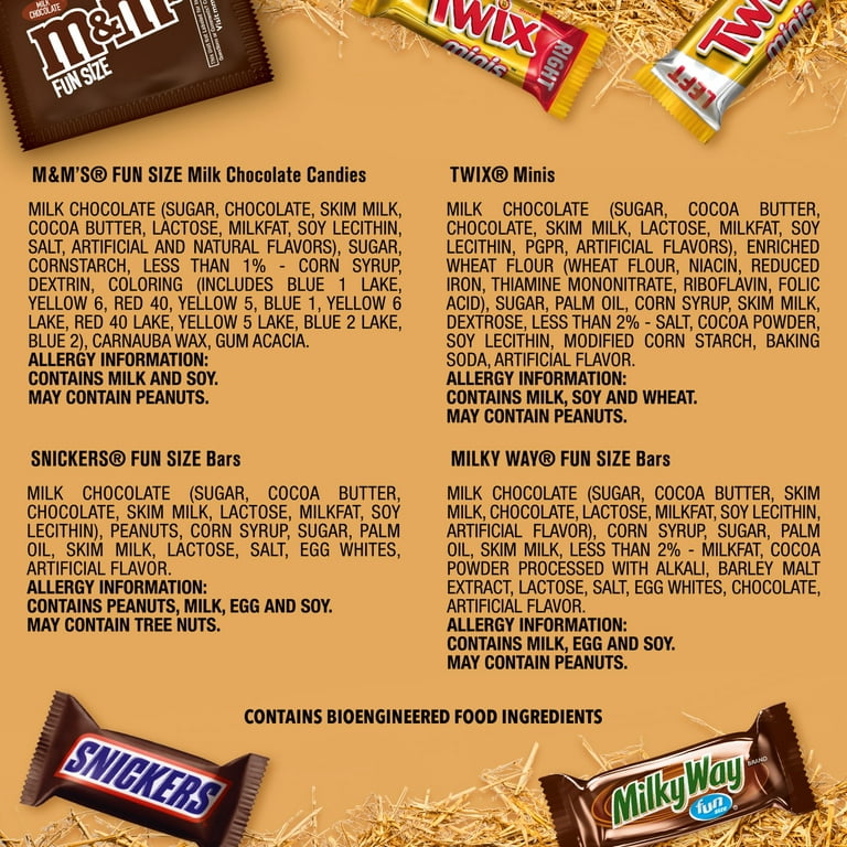 M&M'S, SNICKERS & TWIX Variety Pack Fun Size Milk Chocolate Candy