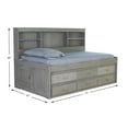 thumbnail image 4 of OS Home and Office Furniture 6-Drawer Pine Wood Twin Daybed in Charcoal Gray, 4 of 5