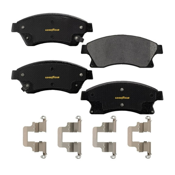Goodyear Brakes GYD1497 Premium Semi Metallic Auto Vehicle Front Brake Pads