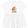 thumbnail image 3 of Inktastic My Grammy Loves Me Fox Girls Baby Dress, 3 of 5