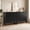 Black, variant on 71" H Tall Metal Pantry Cabinet with 5 Shelves - Concealed Handle | Storage Cabinet with 4 Doors , Tall Kitchen Cabinets,Freestanding Utility Pantry Organizers for Cupboard/Dining, Gray&White