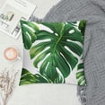 thumbnail image 2 of Acheng Short Plush Pillowcase 1 Piece - Palm Leaves with Lush Branches and Leaves, Tropical Jungle Palm Leaves with Charming Colors White, 2 of 5