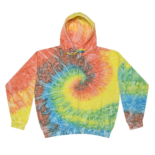 Colortone - Tie-Dye Multicolor Zip-Up Hoodies Sweatshirts Adult ...
