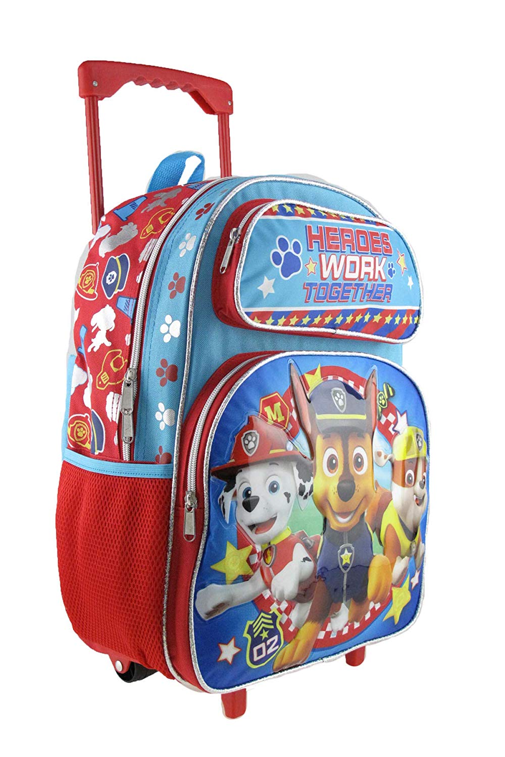 Large Rolling Backpack - Paw Patrol - Heroes Work Together New 004682