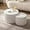 Cream Small, variant on Round Nesting Coffee Table Set of 2 Modern Small Round Coffee Table Travertine Side Table Small End Table Circular Coffee Tables Circle Nested Coffee Tables for Living Room (Travertine)