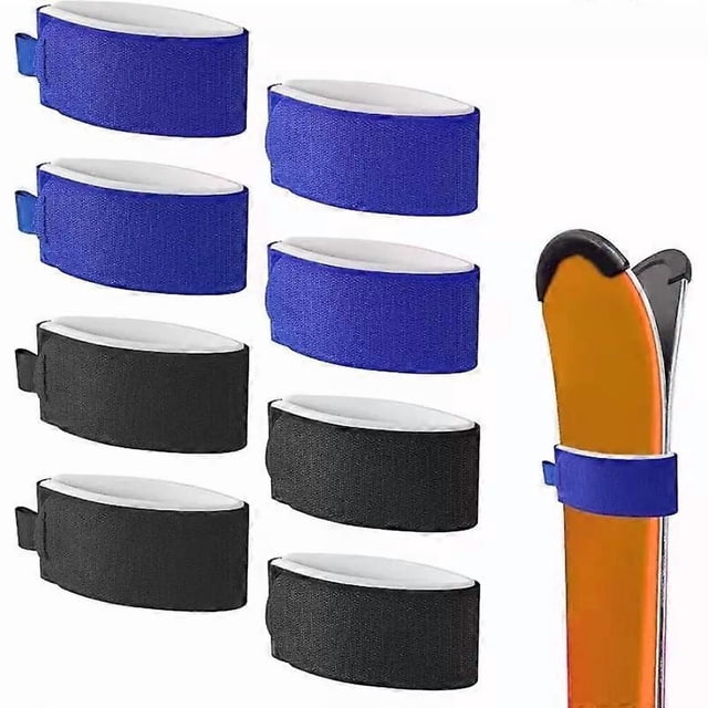 Sangles de Ski Réglables Bande de Rangement pour Skis Bande de Fixation de Ski Cravate de Rangement de Ski avec Coussin Protecteur Accessoires de Skis Sport d'Hiver