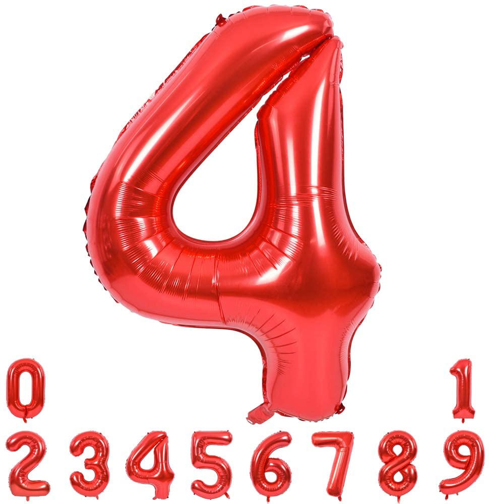 Foil Balloons 0-9 Number Digit Helium Ballons Supply Birthday Party For Decor