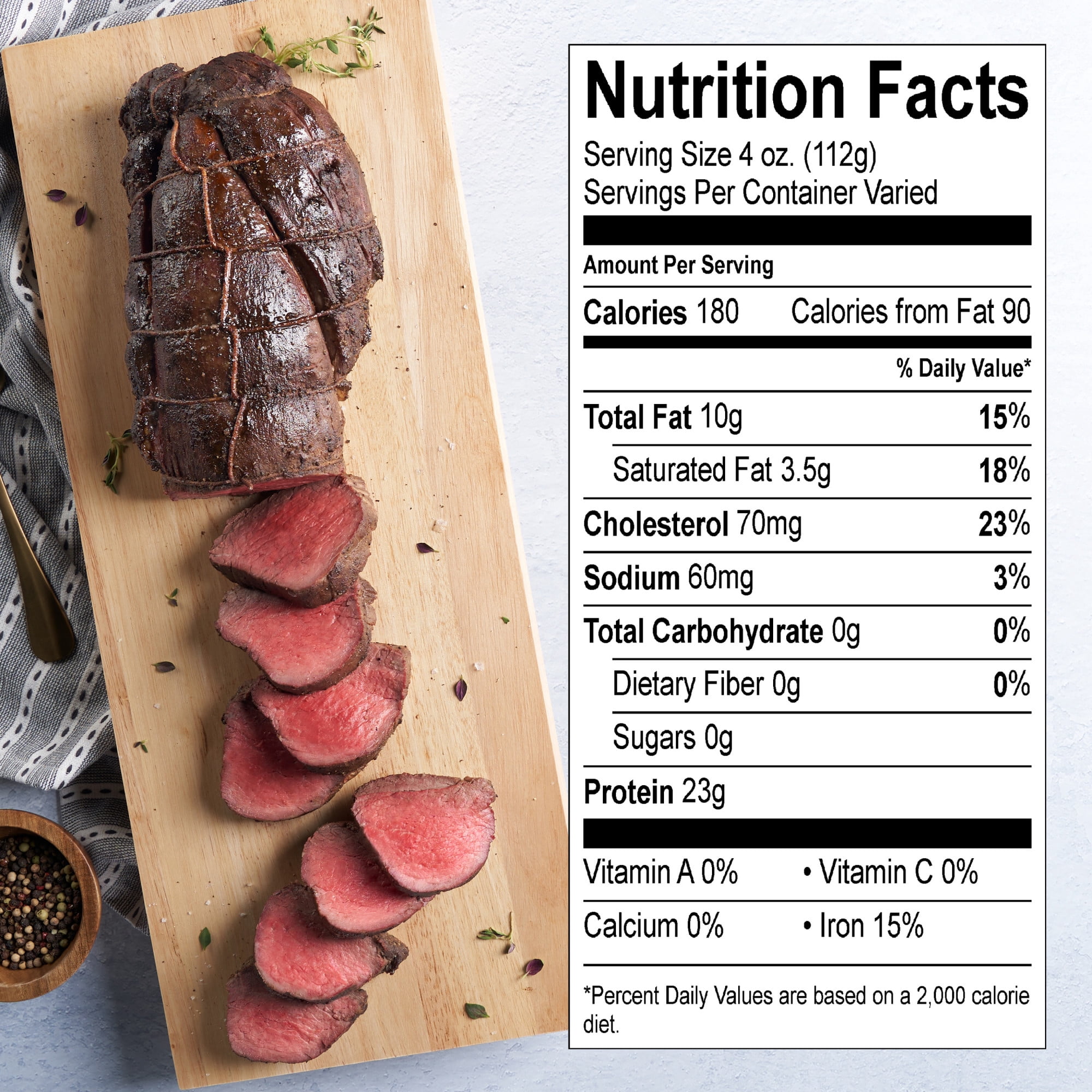Whole Beef Tenderloin, Choice Angus Beef, Boneless, 1 per Package, 5.0 - 8.3 lb