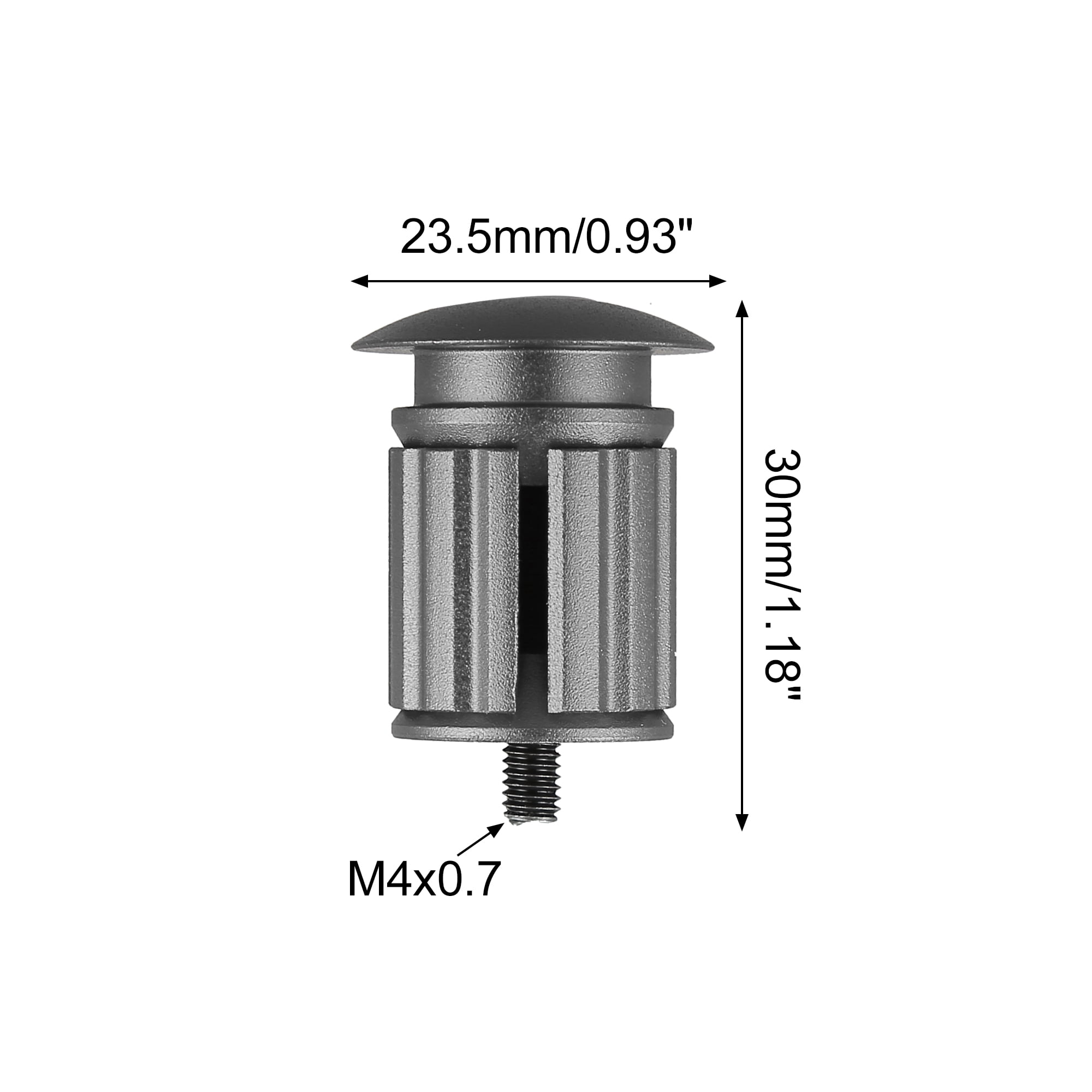 Unique Bargains Aluminum Alloy Handlebar End Plugs for Road Mountain Bicycle Titanium Tone