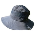 thumbnail image 1 of Men Sun Hat Solid Color Wide Brim Fasten String Sunscreen Adjustable String Beach Hat Summer Head Supply, 1 of 10
