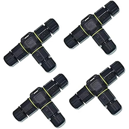 

3 Way 3Pin IP68 Waterproof Junction Box Ideal for 4.5mm-10mm Outdoor Waterprrof Junction Cable Used for Outdoor Road Landscape Lights car Decoration etc.
