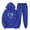 Blue, variant on ibuvkizy Women Two Piece Outfits Sets Fall!Outfits Men's and Women's Sports Tracksuits Long Sleeve Pullover Hoodies Sweatshirt Loose Coat and Sweatpants Fall Winter Suit Blue,S