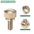 thumbnail image 4 of Uxcell 6-Pack Knurled Thumb Screws, M4x8mm Solid Brass Flat Head Knobs Bolts with Shoulder Grip Fasteners, 4 of 6