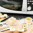 thumbnail image 4 of Microwave Egg Cooker & Hard Boiled Egg Maker (No Shell) - Egg Pops, Egg Poacher Cups with Lids for Quick Breakfast, Salad & Deviled Eggs - Double Walled Rapid Steamer Boiler Gadget, 2Pcs, 4 of 7