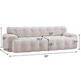 thumbnail image 2 of 3-Seater Sofa, Cloud Couch, Button Tufted Upholstered Sofa with High-Density Foam, No Assembly Required Compression Sofa for Living Room or Apartment in Silver (Silver Lining), 2 of 2