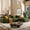 Green, variant on 113" Modern L-Shaped Modular Sectional Sofa for Living Room, Corduroy Upholstery Green, 3-Seater Cloud Couchand Movable Ottoman