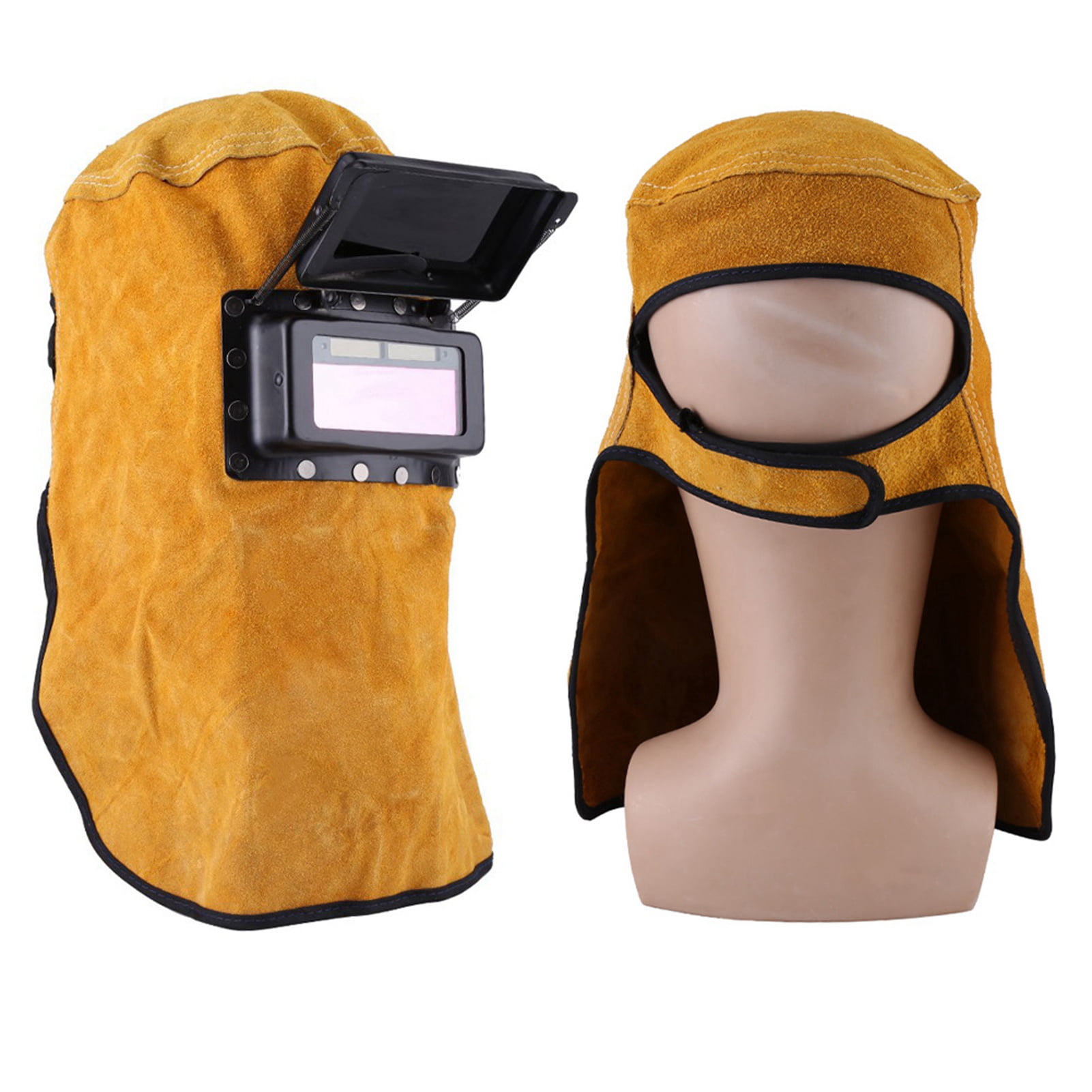 Leather Welding ? Hood Anti-dust Breathable Welding Helmet? For Full Protection For Welding Workers For Heat Resistant