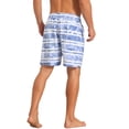 thumbnail image 3 of INSPIRE CHIC Men's Contrast Pattern Drawstring Bathing Summer Beach Shorts 28 Blue, 3 of 4