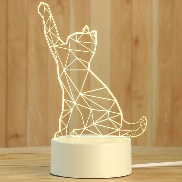 LED Animal Night Light for Kids - USB-Powered Bedroom Lamp & Christmas Gift