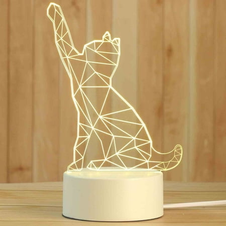 

YiFudd LED Night Light Animals Bulbing Light For Kids Toy Christmas Birthday Gifts USB Visual Wrong Lighting For Bedroom Living-Room