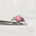thumbnail image 2 of Natural Pink Opal Ring, Pink Opal Gemstone Ring, Tiny Bohemian Ring, 925 Sterling Silver, Designer Womens Ring, Christmas Thanksgiving, Handmade Statement Jewelry, Natural Pink Opal, 2 of 8