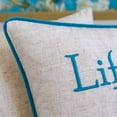 thumbnail image 4 of Cora Polyester with Embroidery 20" Square Decorative Throw Pillow 2PK Turquoise, 4 of 5
